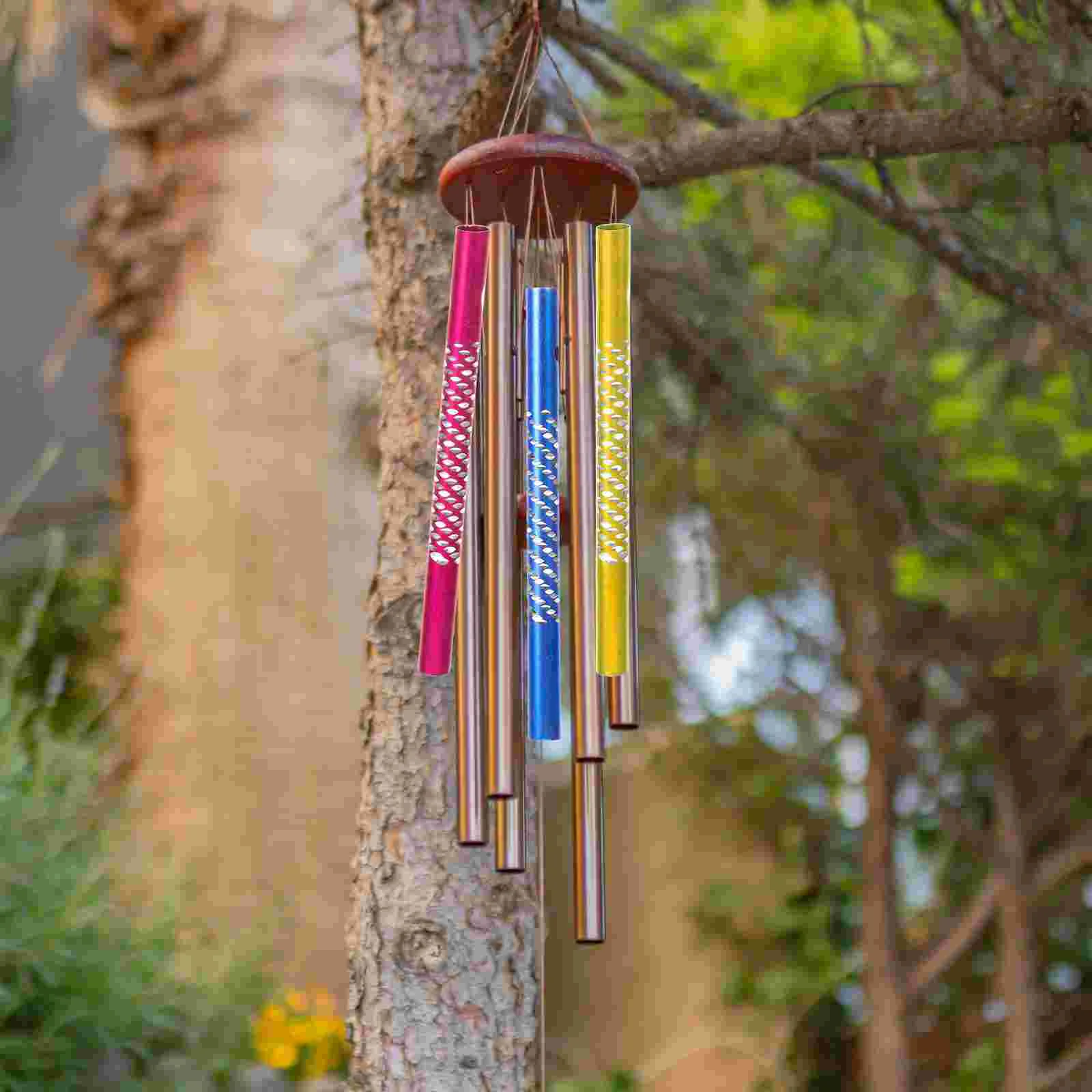 Wind Chime Tube Toys Metal Pipes Kids Plaything Diy Craft Supplies Home Decor Hanging Decorations Garden Accessories Yard 50 Pcs