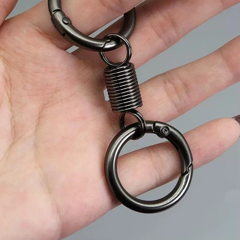 Black Key Ring PATIKIL 20mm Metal Spring O Rings, 12 Pcs Snap Clip Round Trigger Keyrings Buckle Zinc Alloy Small Clamp Clasp For Purse Handbag, Orange 19mm Inner Diameter Clips
