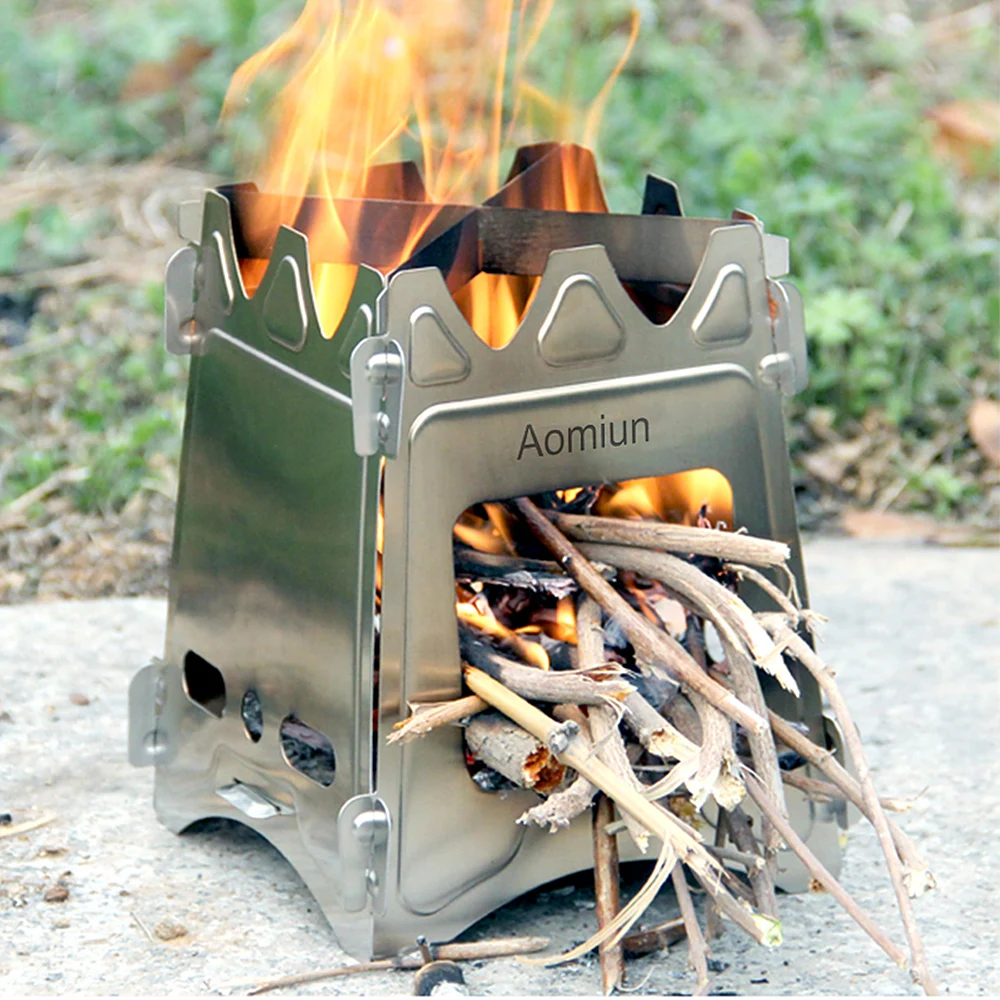 2022 New Camping Stove Compact Folding Wood Stove Tourist Burner for  Outdoor Camping Cooking Picnic Survival Barbecue Equipment - AliExpress