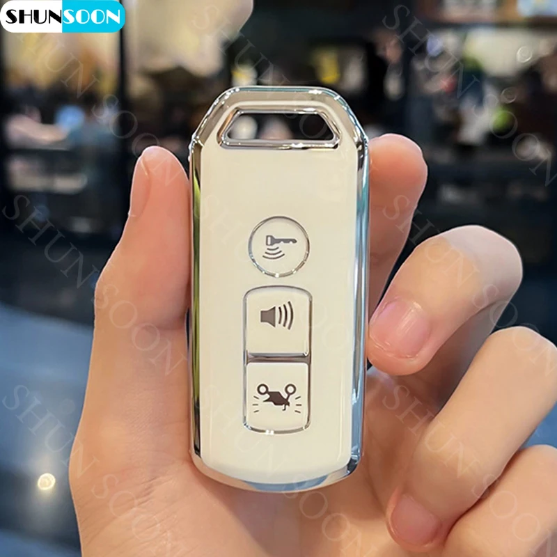 3 Pulsanti Tpu Car Key Case Smart Remote Control Fob Cover Per Honda Pcx Forza 300 Airblade 125 C125 Super Cub Scooter Vario 150