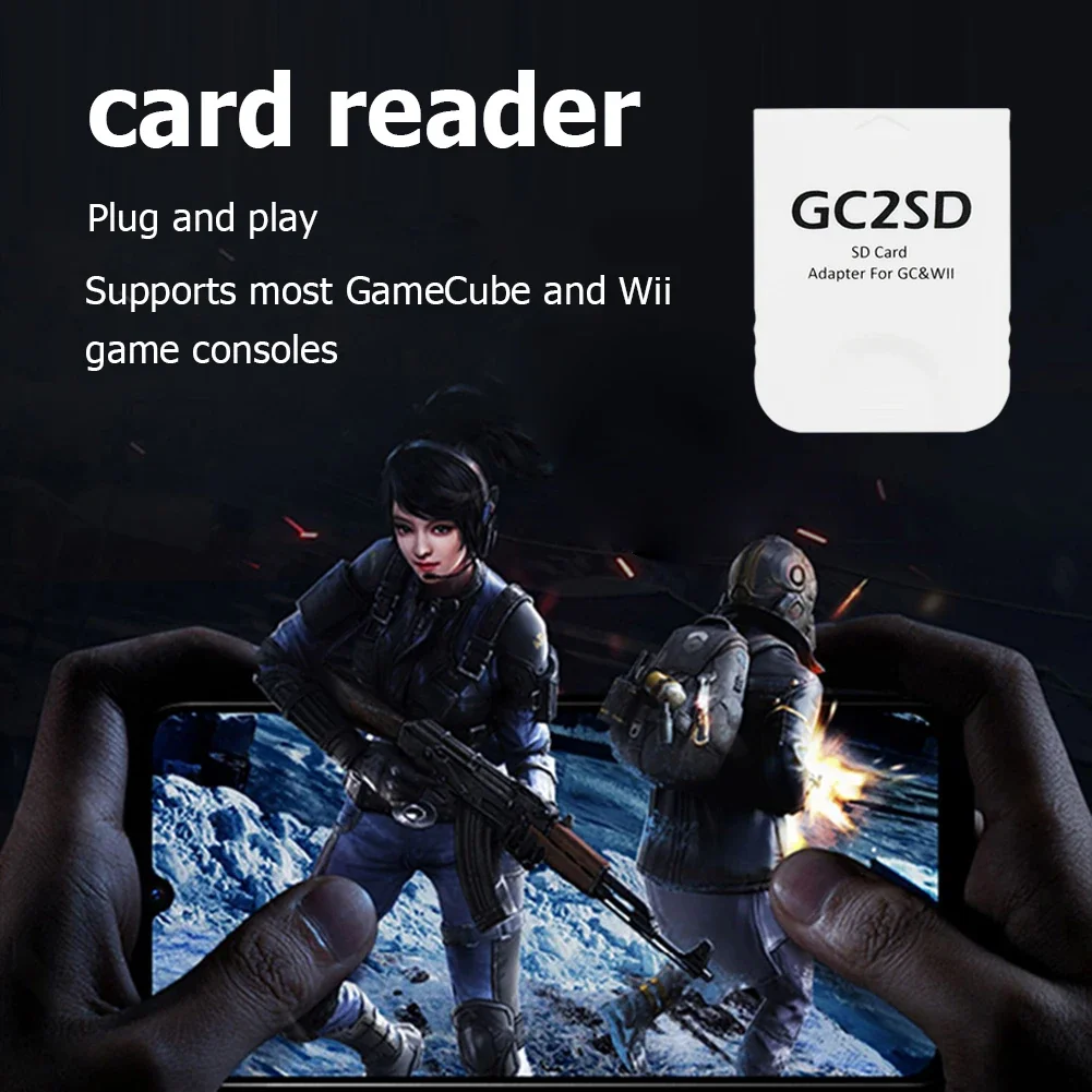 Transparent Memory Card Adapter For GameCube Wii Console GC2SD TF Card Reader Adapter for SD Card Adapter Plug and Play