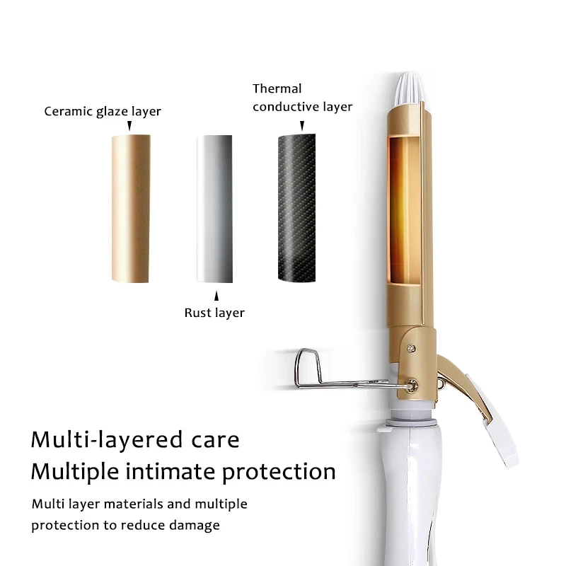 Portable Electric Hair Curling Iron Egg Roll Ceramic Triple Barrel Hair Styling Tool PTC Heating Curler Styler Wand