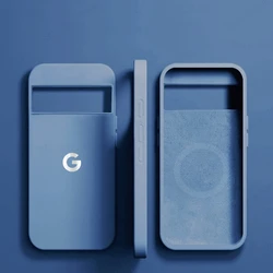 Enhanced Silicone Magnetic Charge Case - Full - Pack Anti - Drop Back Cover, Pure Color Design - Google Pixel 8 (Lavender Gray)