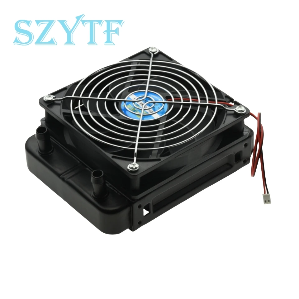 Low Noise 120 x 120mm Water Cooling CPU Cooler Row Heat Exchanger Radiator with Fan 1pcs