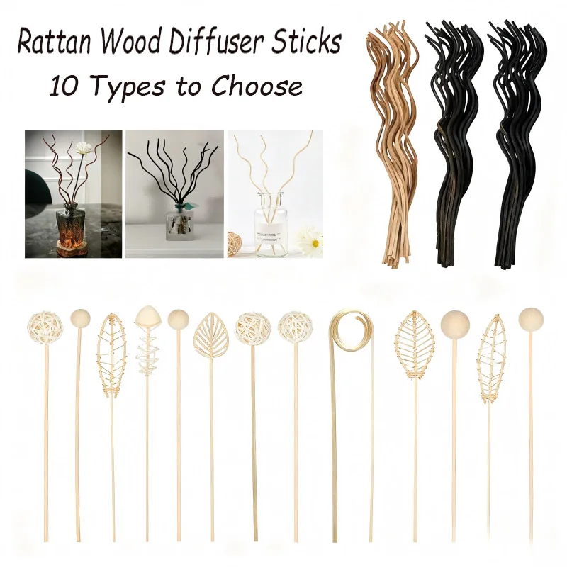 5/15Pcs Rattan Reed Diffuser Sticks Refill, 3mm Wavy Long, for ...