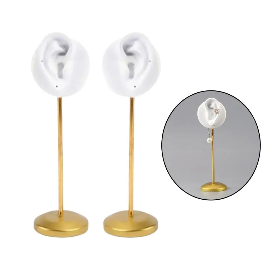 Durable White Earring Display Stand for Countertop or Dresser