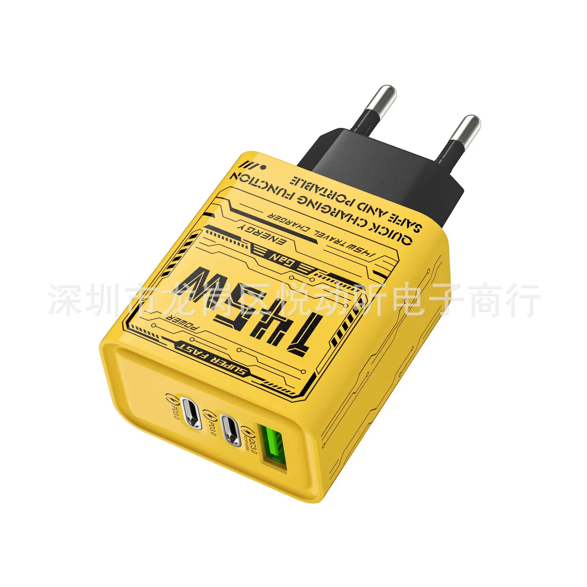 2026 Schnellladegerät 145W Quick Phones Charge PD USB-Ladegerät Typ-C QC 3.0 Super Charge Adapter 3 Anschlüsse für iPhone Samsung Huawei