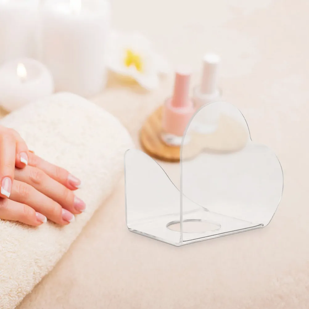 2Pcs 하트 모양의 아크릴 네일 아트 팔레트 투명 믹싱 트레이 젤 폴리쉬 팔레트 핸드헬드 네일 폴리쉬 디스플레이 보드