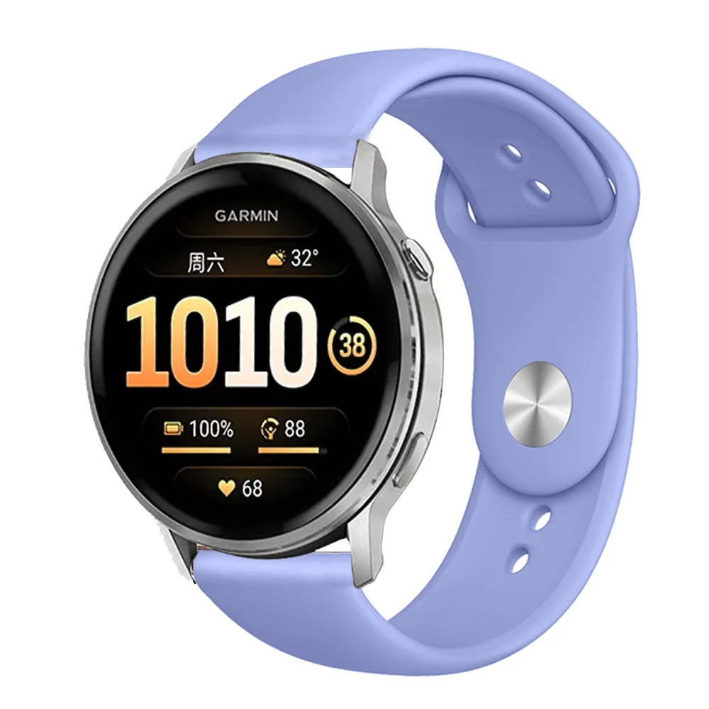 Silicone Sports Strap - Adjustable Fitness Bracelet, 20/22 mm Band
