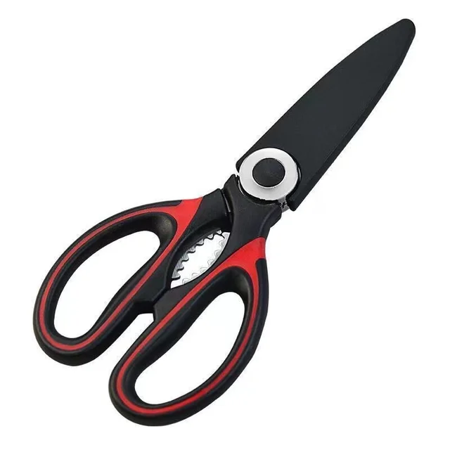 Chicken Bone Scissors Stainless Steel Kitchen Scissors Chicken Poultry Fish Kitchen Tool Shears For Meat Barbecue Nutcracker Black Red