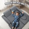 Kids Couch, 10Pcs Modular Kids Play Couch, Toddler Couch Sofa Bed, Kids Chair Seat Playroom Furniture, Grey 5