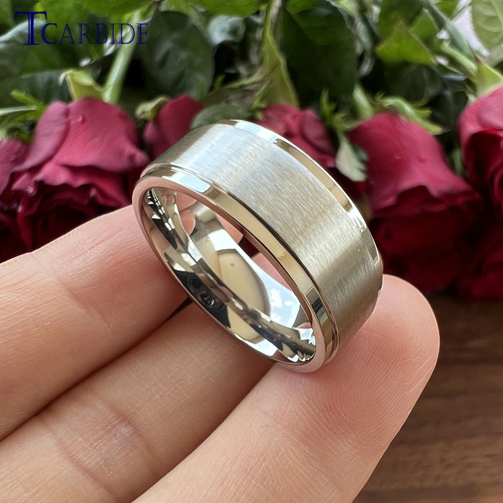 Dropshipping 8mm Classic Stainless Steel Ring Engagement