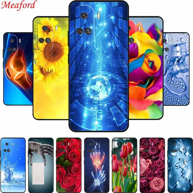 Funda For Honor 90 Lite Case 6.7 "Custodia Morbida In Silicone Nero Per Honor 90 Lite Cover Posteriore Honor90 Lite 90 Lite Coque