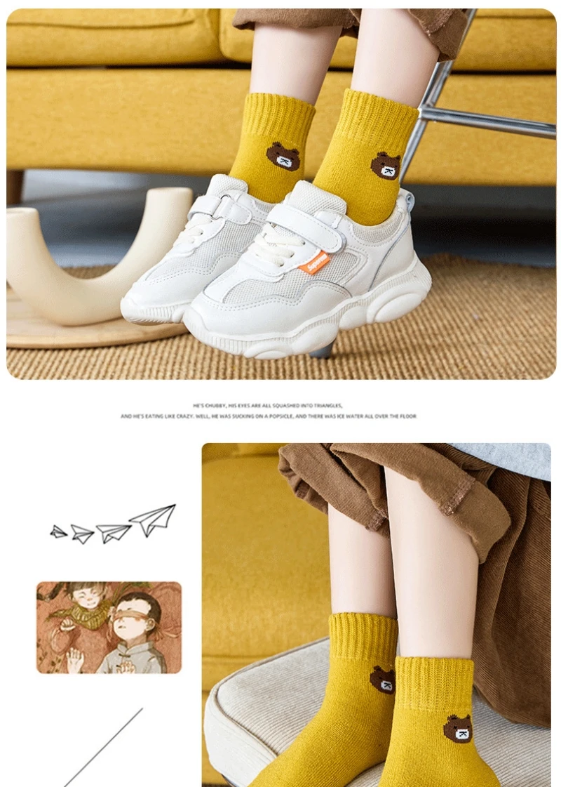 5 Paar warme Plüsch-Kindersocken für Herbst und Winter, dicke Plüsch-Baumwollsocken für Kleinkinder, Jungen und Mädchen, 1 bis 12 Jahre, Kindersocken – Detail 8