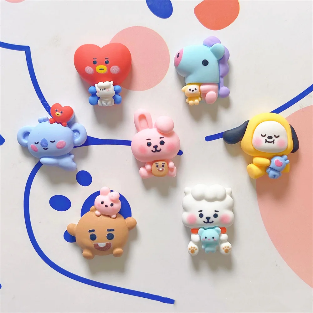 20Pcs Fun Cartoon Animal Crafts Unicorn Koala Love Heart DIY Flatback Resin Cabochon Scrapbook Embellishments Hair Bow