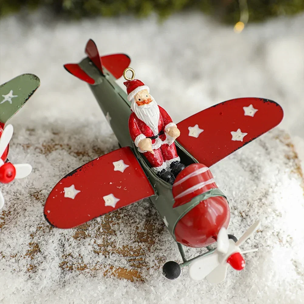 thumbnail image 1 of Adornos colgantes de avión de Claus para árbol de Navidad, decoraciones navideñas para fiesta de Navidad 2025, adorno decorativo de Año Nuevo, 1 of 5