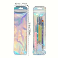 50pcs Self Sealing Plastic Bag Bag, Eyelash Pencil Packaging for Beauty Needle, Small Strip Shaped Plastic Bag 2