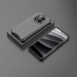 Transparent Honeycomb Anti - Fall Fully Wrapped Protective Phone Case for POCO X7Pro (Black)
