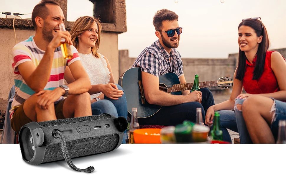 (CASE ONLY) Silicone Case for JBL FLIP 6 Waterproof Portable Bluetooth Speaker, Gel Soft Skin Rubber Cover, Travel Carrying