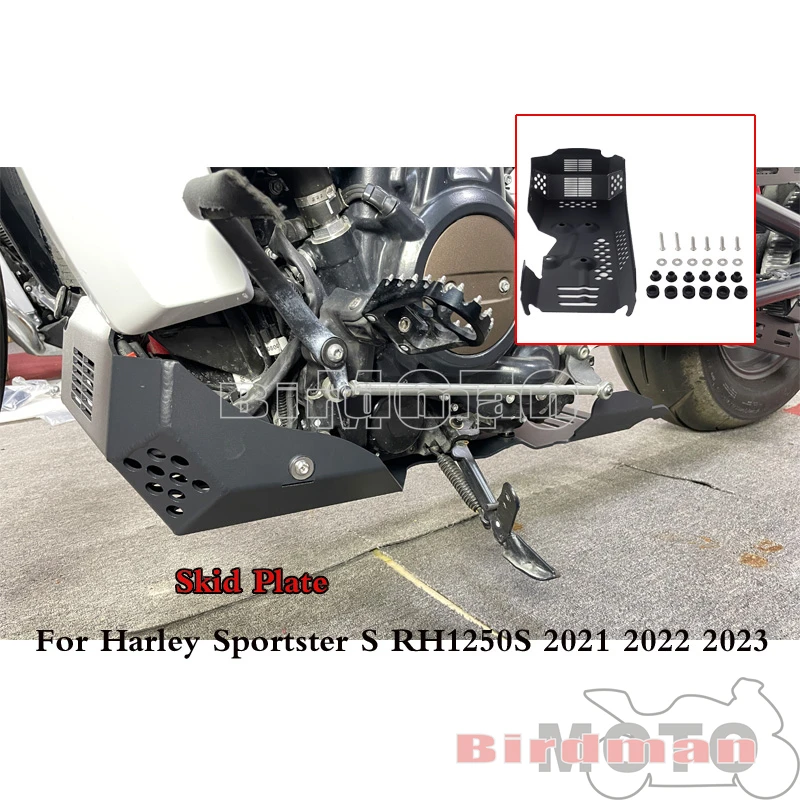 21-23 Piastra Paramotore Motore In Alluminio Resistente Piastra Di Protezione Telaio Piastra Bash Per Harley Sportster S 1250 Rh1250S