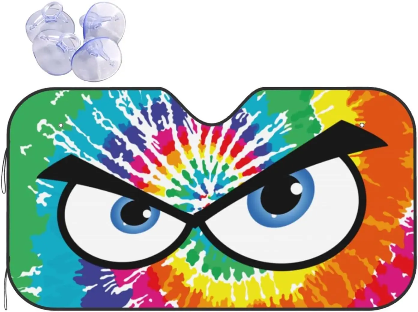 

Tie Dye мультяшный козырек для лобового стекла автомобиля, солнцезащитный козырек для переднего стекла автомобиля, защита от солнца, защищает от ультрафиолетовых лучей