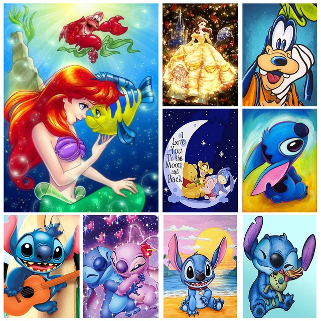 Disney Stitch Diamond Painting  Lilo Stitch Diamond Embroidery - Disney  Cartoon - Aliexpress