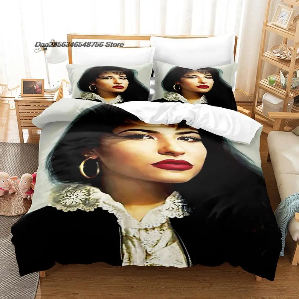 Selena Quintanilla bedding set bed sheet set aliexpress uk CN(Origin) Duvetcover&2pcs Pillowcase 3D Print Yes 90gsm Plain 4