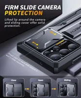 For Samsung Galaxy S23 Ultra Case with Sliding Camera Cover Dual Layer Military Grade Protection Belt-Clip Kickstand Phone Case 2