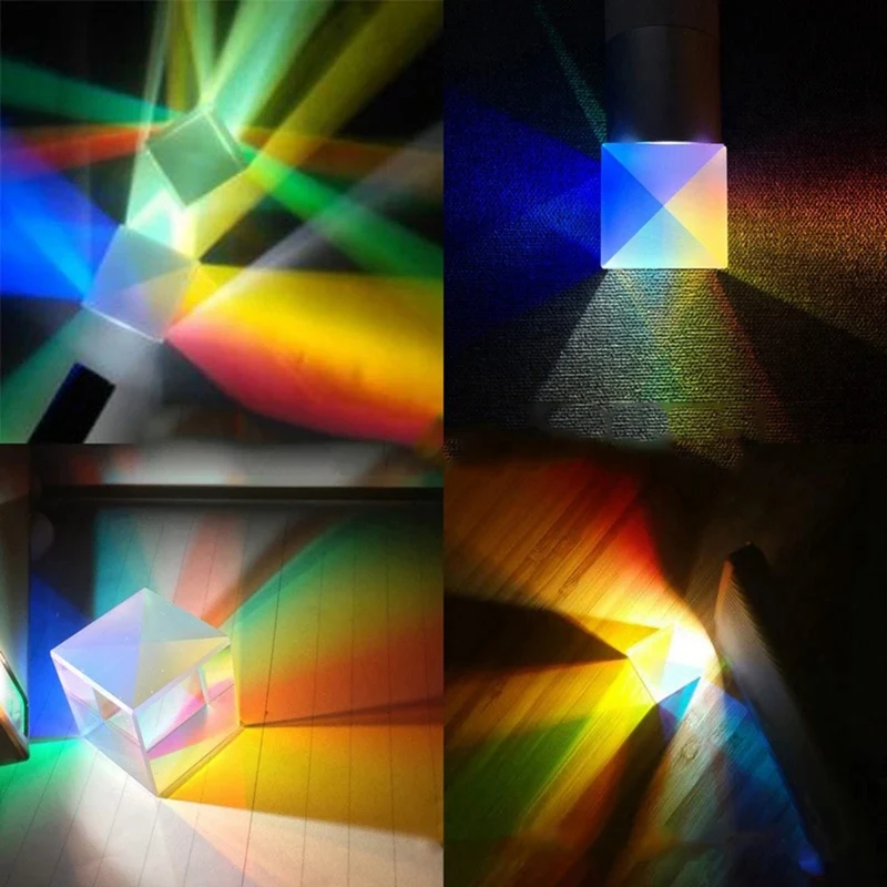 Prism RGB Combiner Splitter Dichroic Prism Decoration Physics Teaching Tools Photograph Research Educational Gift-A77P
