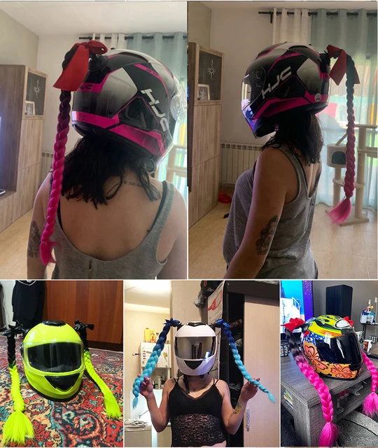 Trenzas Cascos Certificados Para Mujer Casco Integral Trenzas