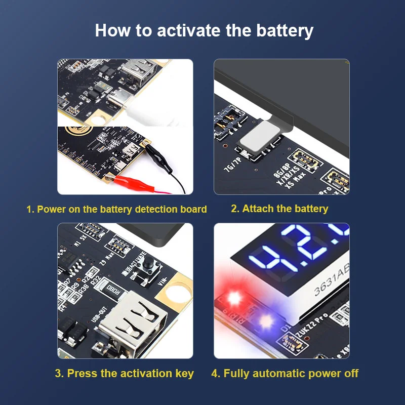 Mobile Phone Battery Board MECHANIC BA27 Activation Board for Phone 5G-13ProMax Android with LED Digital Display Circuit Board Charging Tester