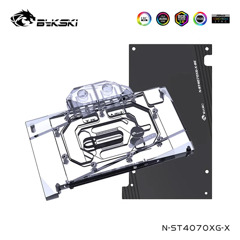 Bykski Water Block Serve Per Zotac Geforce Rtx 4070 12Gb X Gaming Vga Cooler Cooler Con Piastra Posteriore, N-St4070Xg-X