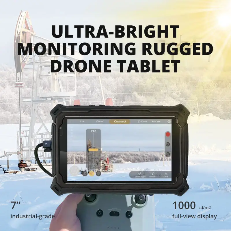 MX71 7Inch Drone Industrial Rugged Tablets High Brightness Android 8GB+128GB 10000mAh Waterproof Grade Magnetic Remote Holder