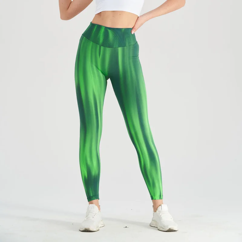 Seamless Push Up Scrunch Sport Leggings For Women Tummy Control Butt Lift Yoga Fitness Tights Gym Workout Pants Aurora Gradient