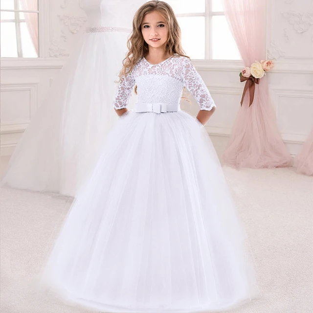Likken Onzuiver beweging 2023 Zomer Witte Bruidsmeisje Meisje Feestjurk Trouwjurk Kids Jurken Voor  Meisjes Kinderen Kostuums Prinses Jurk 10