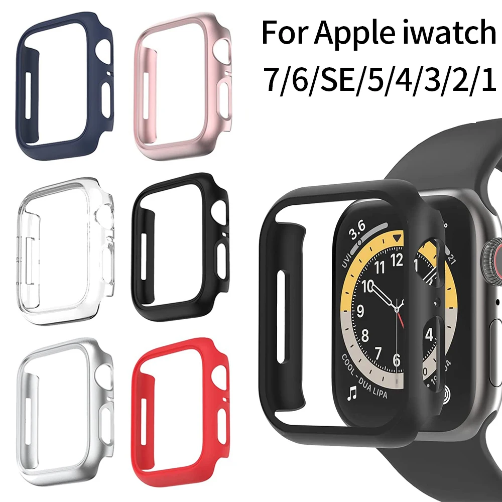 Case for Apple Watch Case Series 7 41mm 45mm iWatch Bumper Edge Case PC Shockproof Protective Cover Frame for iWatch 7 654 321
