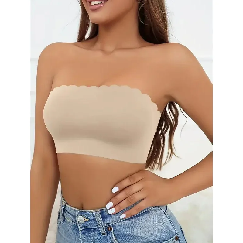 Women's Strapless Bralette Wireless Invisible Anti-exposure Comfortable Lingerie Seamless Tube Top Bra Underwear