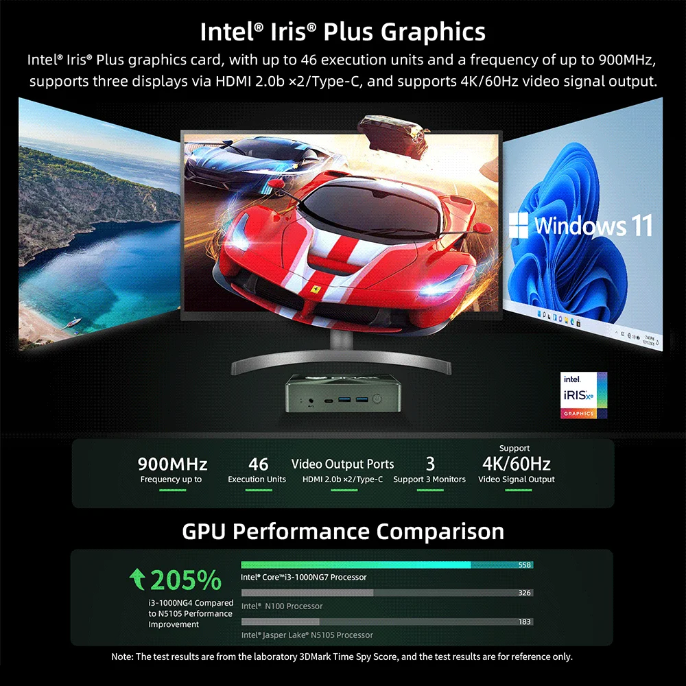 BMAX B6 Plus Mini PC Intel I3-1000NG4 Windows 11 PC 12GB