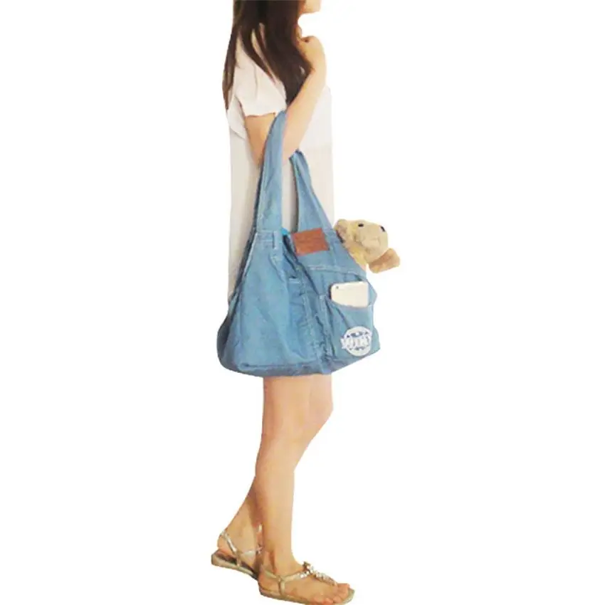 Denim Pet Sling Carrier Small Dogs Cat Carrier Tote Shoulder Sling Bags Single-Shoulder Backpack Holder pet carrier bag pet carrying bag pet backpack