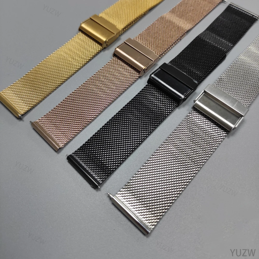 Premium Stainless Steel Wristband Set - Elegant Metal Strap Collection (2-Pack)