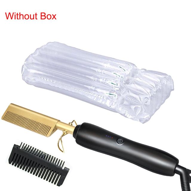 in 1 Hot Comb Hair Straightener Flat Irons Straightening Brush Heating Comb Hair Straight Styler Hair Curler peigne chauffant