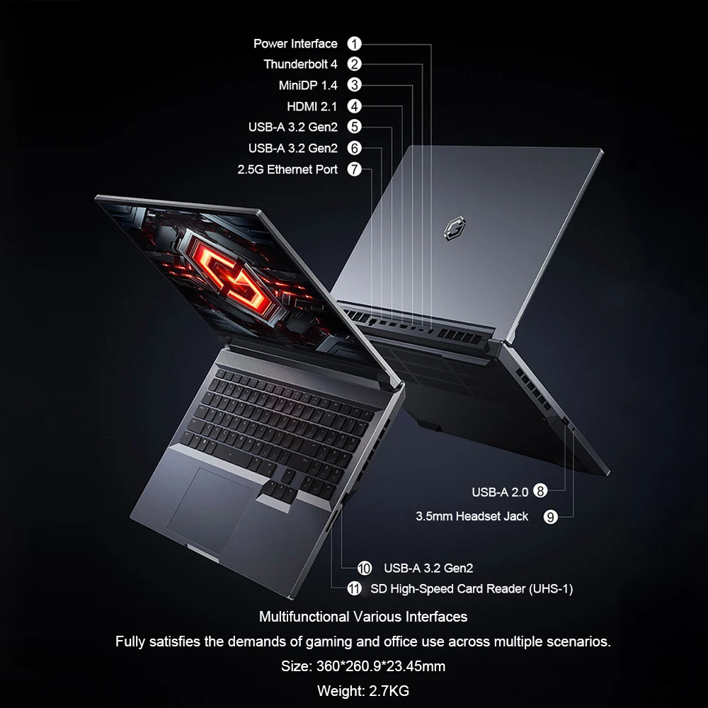 XIAOMI Redmi G Pro Gaming Laptop 2024 Intel Core i9-14900HX NVIDIA Geforce RTX 4060 16"Inch 2.5K 240Hz RAM 16GB SSD 1TB Gamer PC 6