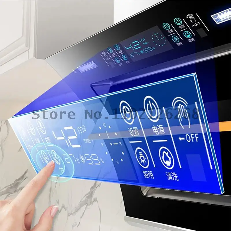 Household Multi-function Kitchen Range Hood Large Suction Double Motor Side Suction Small Rental Range Hood 4