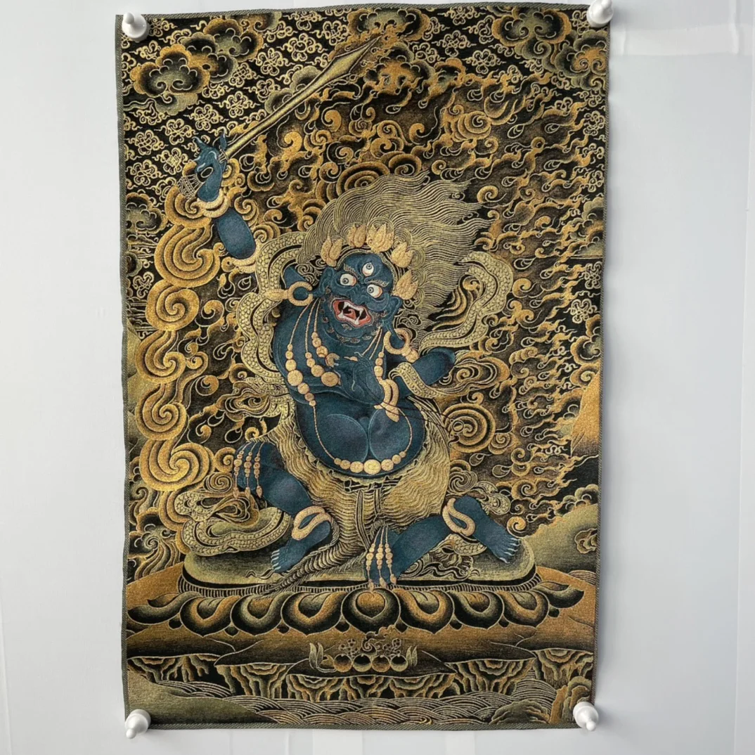 

Free Delivery China Elaborate Silk Embroidery Luck“Bodhisattva Buddha”Geomantic Thangka Painting Mural Household Decoration#140