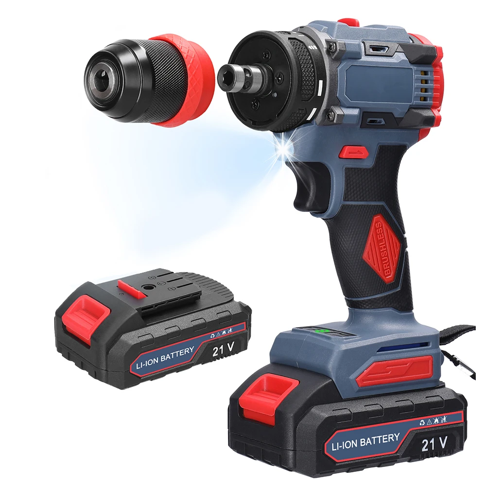 21V Lithium Drill Electric Screwdriver 55Nm Torque Brushless Motor Screw Driver for Aut Electronics Repairing Power Tool