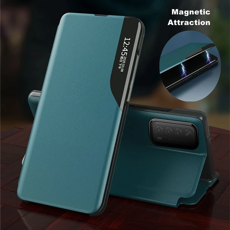 Cover For xiaomi redmi 9t Case Leather Smart View Window Flip for xiaomi redmi 9t 9 t redmi9t 6.53'' Magnetic Holder Coque shell