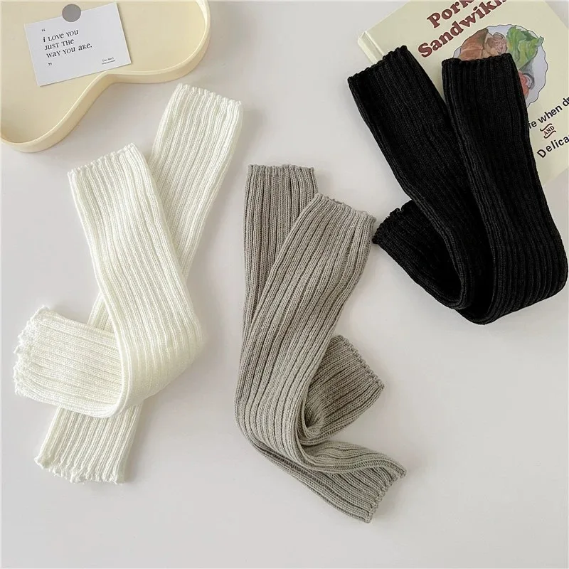 Leg Warmers Y2K Women's Leg Warmers Japanese Lolita Long Socks Wool Knitted Foot Cover Arm Warmer Autumn Winter Crochet Heap Sock Boot Cuffs