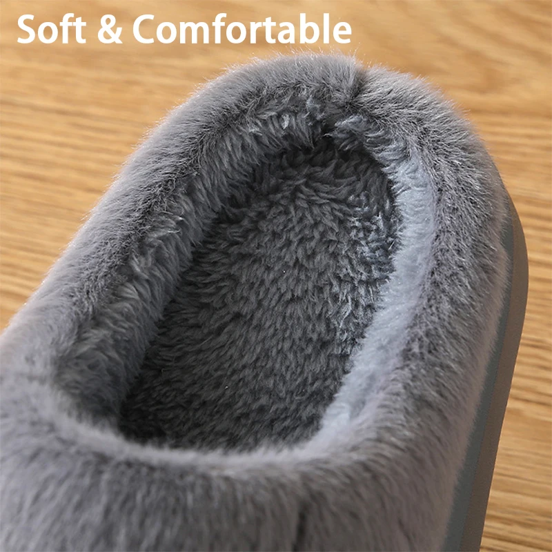 Mens  Cozy Memory Foam Scuff Slippers Casual Slip On Warm House Shoes Indoor/Outdoor Slippers Fluffy Bedroom Men Shoes 5