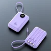 New Digital Display Round Screen Built-in Line Super Fast Charging 10000mAh Power Bank 5