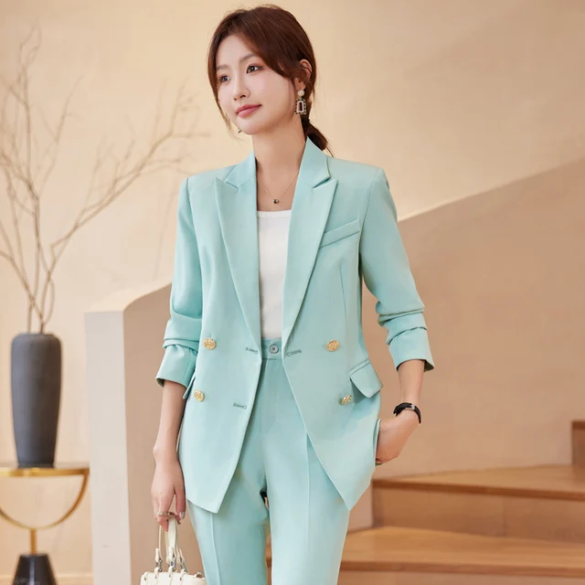 Office Ladies Blazer Pant Suit: A Stylish and Professional Choice for Women in Business